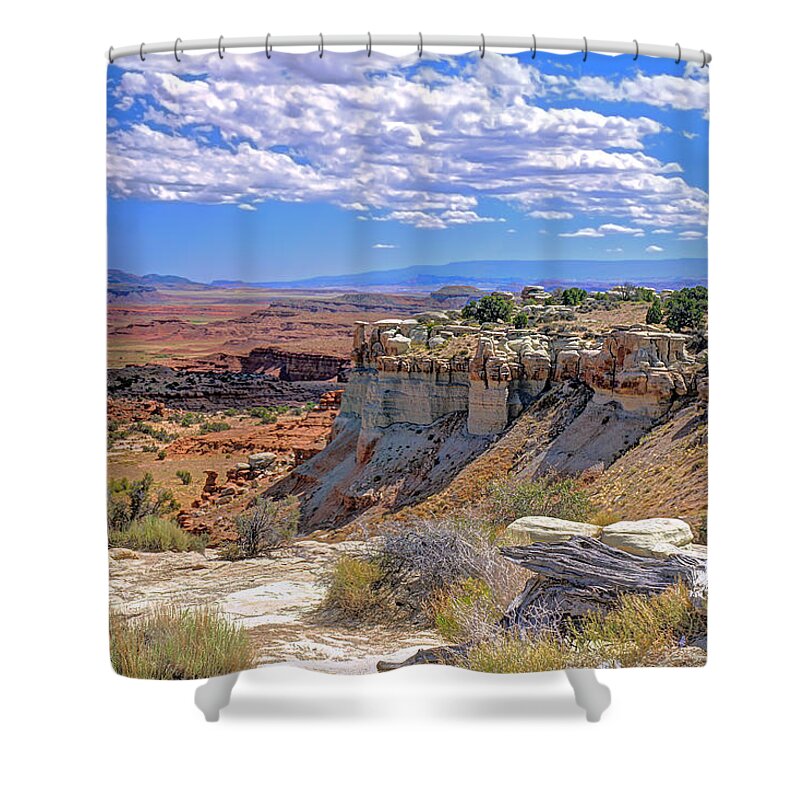 Utah Shower Curtain featuring the photograph Painted Desert of Utah by Peter Kennett