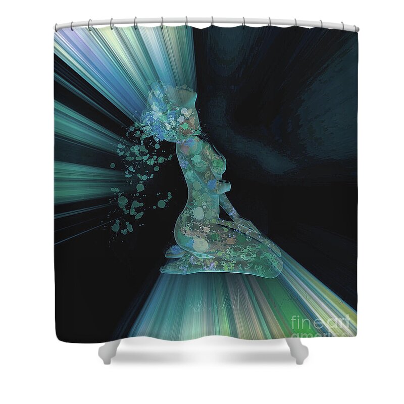 Watercolor Shower Curtain featuring the painting Painted Lady by Barbara Milton