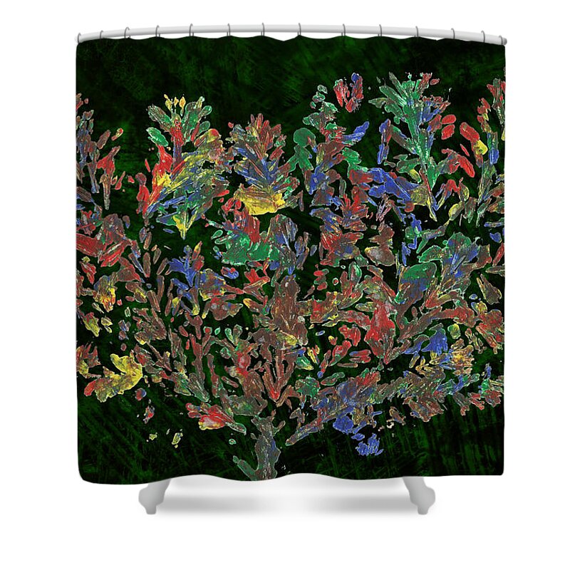Autumn Shower Curtain featuring the painting Painted Nature 2 by Sami Tiainen