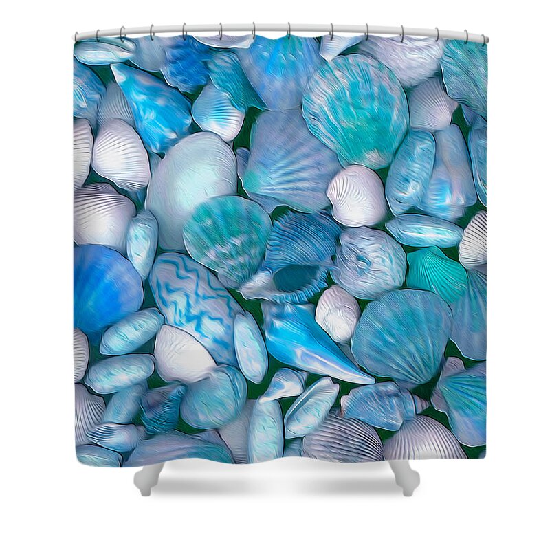 Seashells Shower Curtain featuring the photograph Painted Seashells by Candy Frangella