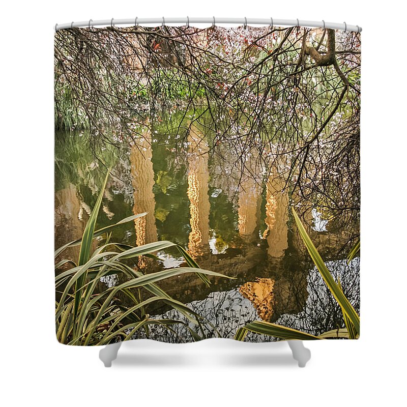 Architecture Shower Curtain featuring the photograph Palace Grounds 2007 by Kate Brown