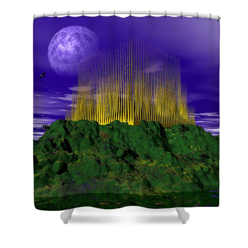Palace Shower Curtain featuring the photograph Palace Of The Moon by Mark Blauhoefer