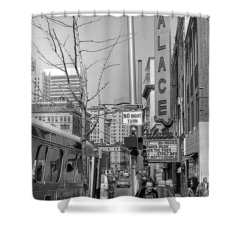 Providence Shower Curtain featuring the photograph Palace Theatre, 1974 by Jeremy Butler