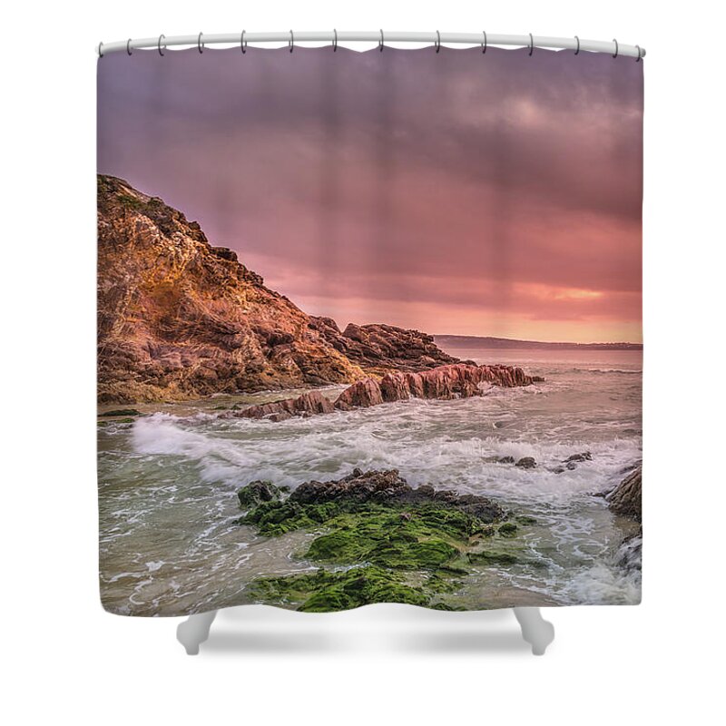 Pambula Shower Curtain featuring the photograph Pambula Rocks by Racheal Christian