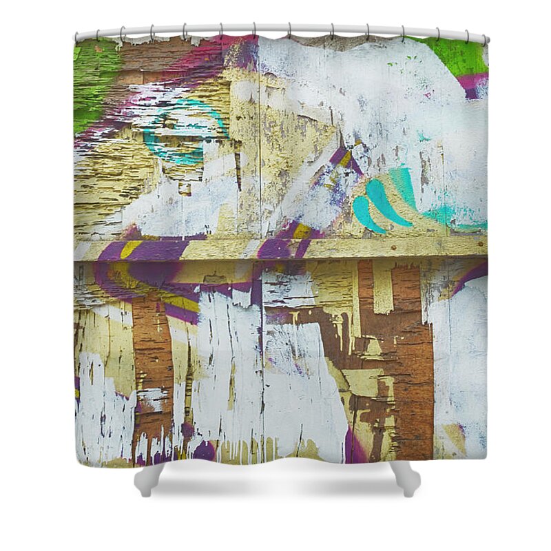 Peeling Paint Shower Curtain featuring the photograph Panamanian Texture No.3 by Jessica Levant