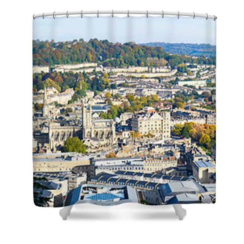 Bath Shower Curtain featuring the photograph Panorama of Bath by Colin Rayner