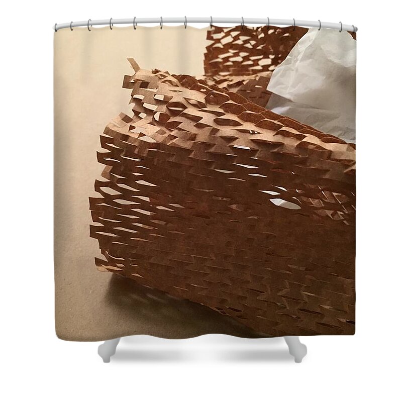 Color Texture Pattern Light Shower Curtain featuring the photograph Paper Series 1-7 by J Doyne Miller