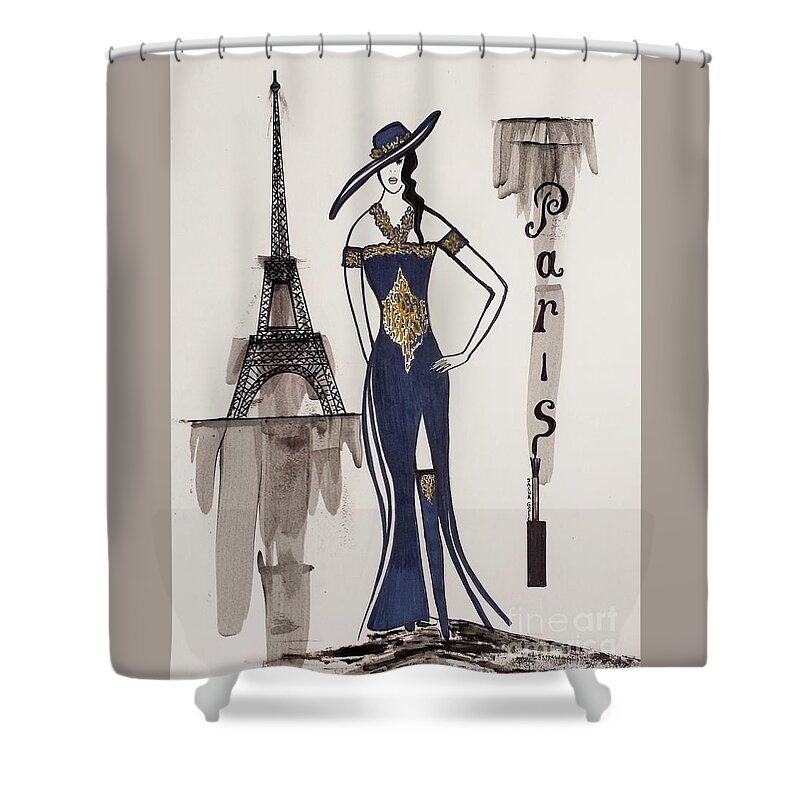 Paris Shower Curtain featuring the photograph Paris Fashion by Jasna Gopic
