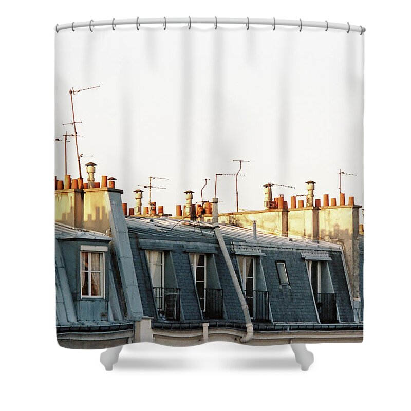 Rooftops Shower Curtain featuring the photograph Paris Rooftops by Frank DiMarco