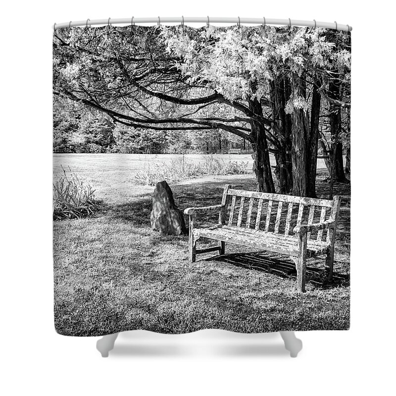 Bench Shower Curtain featuring the photograph Park Bench by James Barber