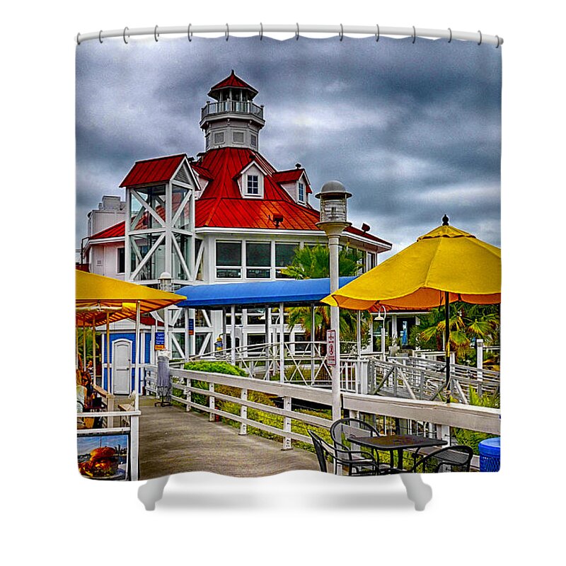  Shower Curtain featuring the photograph Parkers Lighthouse by Joseph Hollingsworth