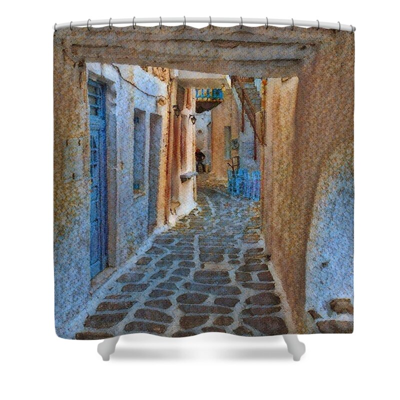 Colette Shower Curtain featuring the photograph PAROS Beauty Island Greece by Colette V Hera Guggenheim