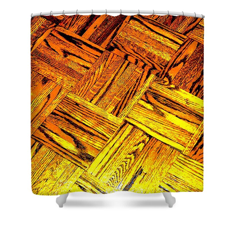  Shower Curtain featuring the photograph Parquet bwY by Daniel Thompson