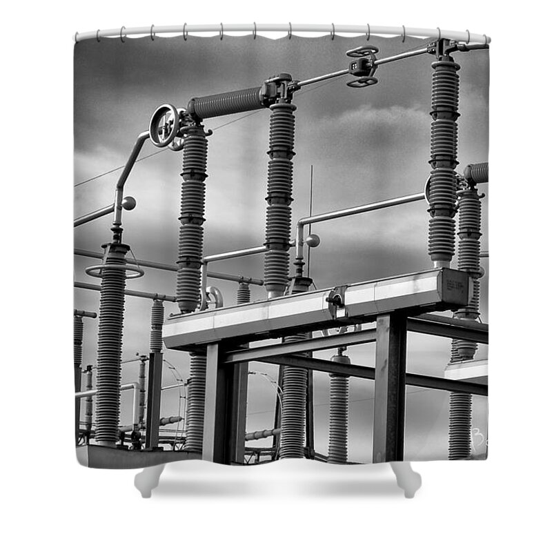 Industry Shower Curtain featuring the photograph Part Of The Grid by Bob Orsillo