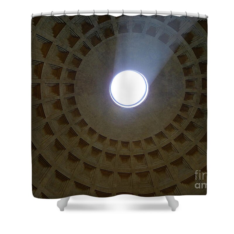 Abstract Shower Curtain featuring the photograph Pantheon Oculus by Suzette Kallen