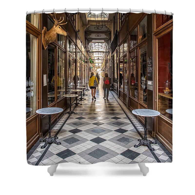 Paris Shower Curtain featuring the photograph Passage du Grand Cerf by Gary Karlsen