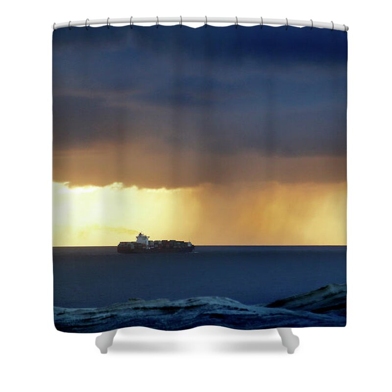 Passing Shower Curtain featuring the photograph Passing By by Nicholas Blackwell