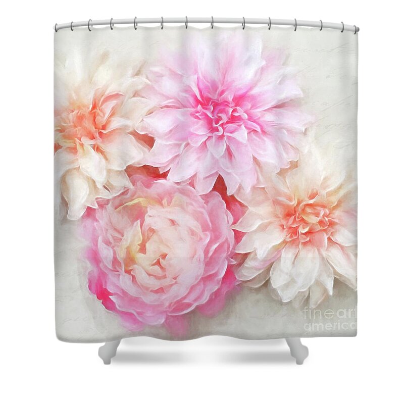 Photography Shower Curtain featuring the photograph Pastel Peonies by Sylvia Cook