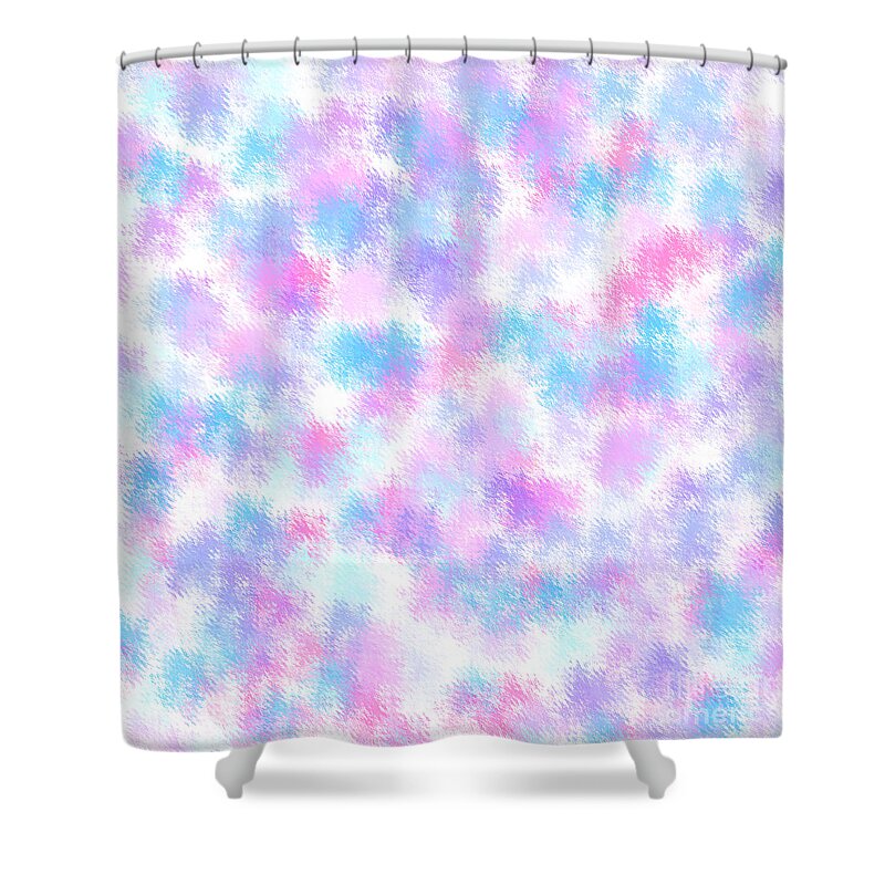 Abstract Shower Curtain featuring the digital art Pastelle by Susan Stevenson