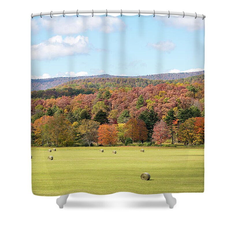 Photosbymch Shower Curtain featuring the photograph Pasture in the Fall by M C Hood