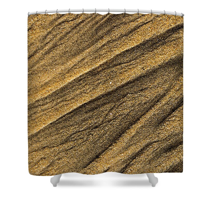 Beach Shower Curtain featuring the photograph Paterns in the sand by David Shuler