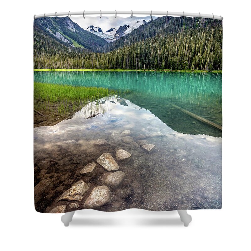 Joffre Lakes Shower Curtain featuring the photograph Path to Joffre Lake by Pierre Leclerc Photography