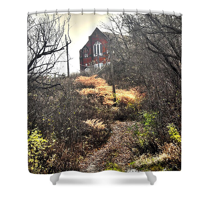  Shower Curtain featuring the photograph Path to Salvation by Melissa Newcomb