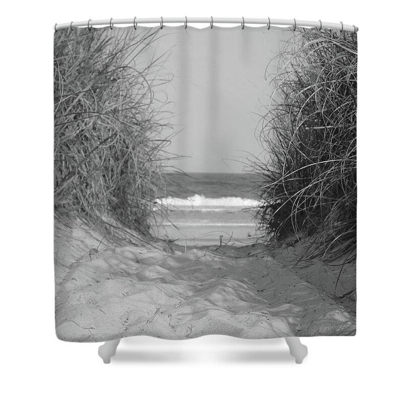 Sand Shower Curtain featuring the photograph Path to the beach by WaLdEmAr BoRrErO