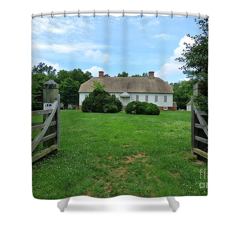 Scotchtown Shower Curtain featuring the photograph Patrick Henry's Scotchtown by Jean Wright