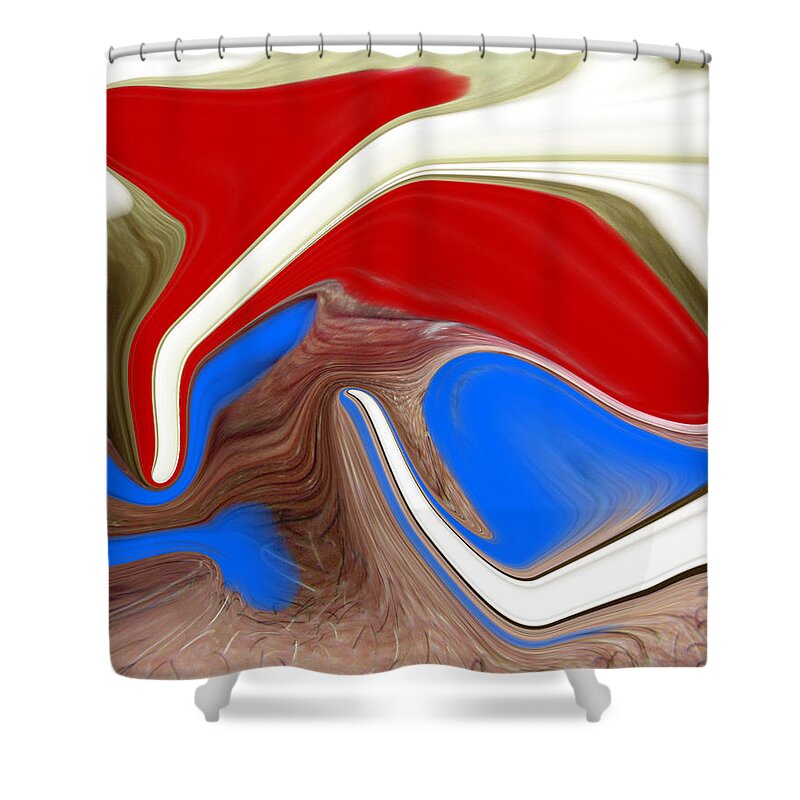 Abstract Shower Curtain featuring the photograph Patriot by Allan Hughes