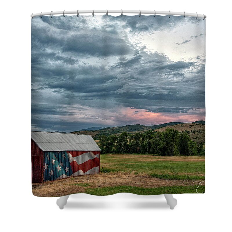 Patriotic Shower Curtain featuring the photograph Patriotic by Erika Fawcett