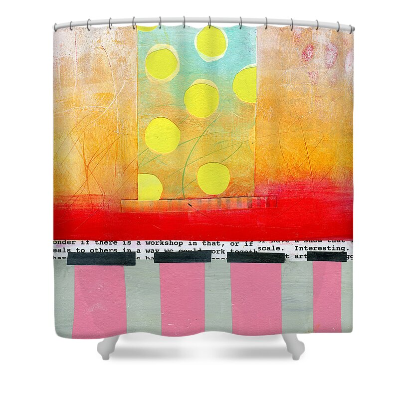 Abstract Art Shower Curtain featuring the painting Pattern # 7 by Jane Davies