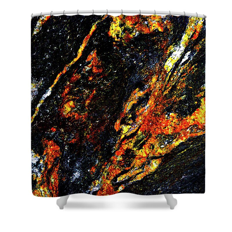 Abstract Shower Curtain featuring the photograph Patterns in Stone - 188 by Paul W Faust - Impressions of Light