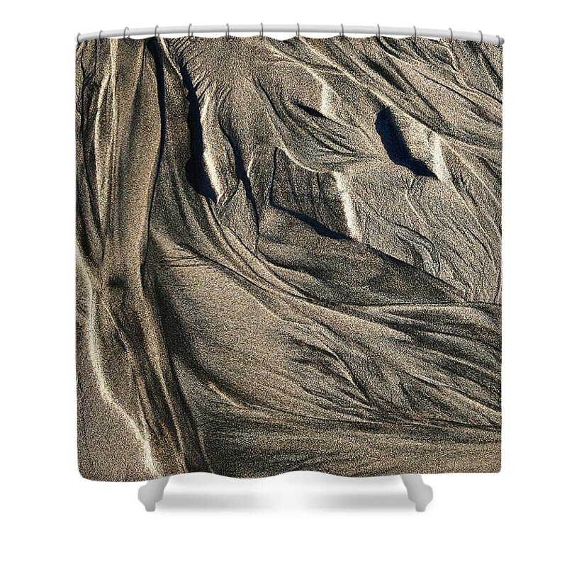 Patterns Shower Curtain featuring the photograph Patterns in the Sand by John Christopher