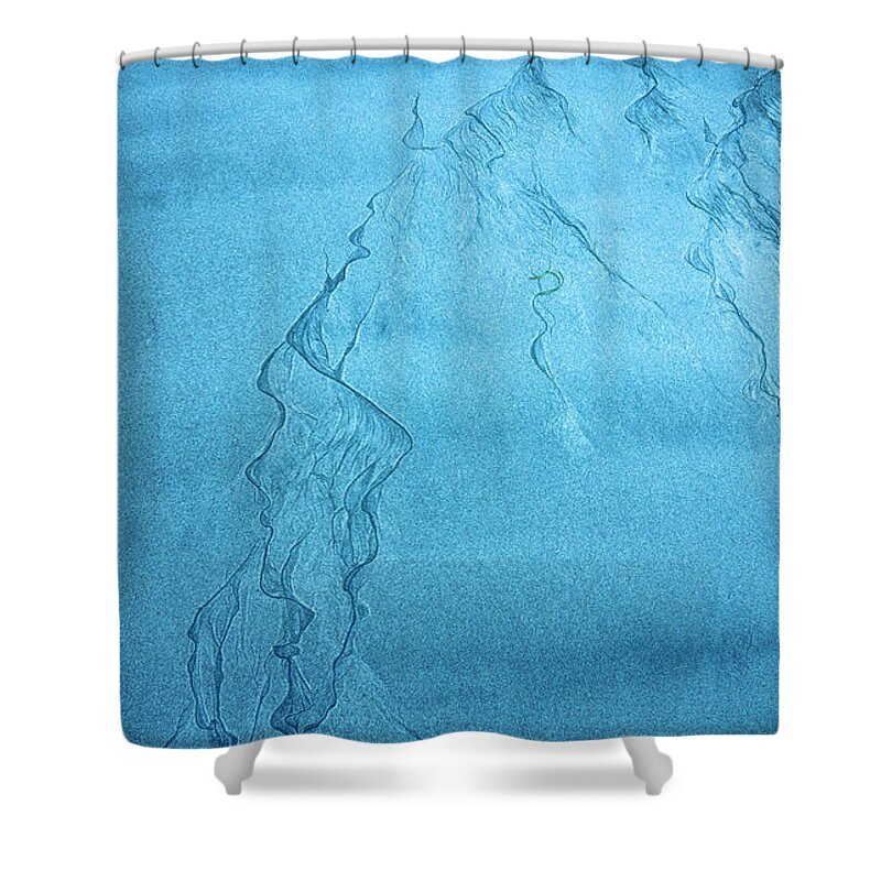 Abstract Shower Curtain featuring the photograph Patterns in the Sand by Michele Cornelius