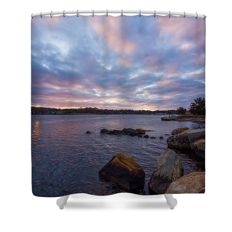 Pawcatuck Shower Curtain featuring the photograph Pawcatuck River Sunrise by Kirkodd Photography Of New England