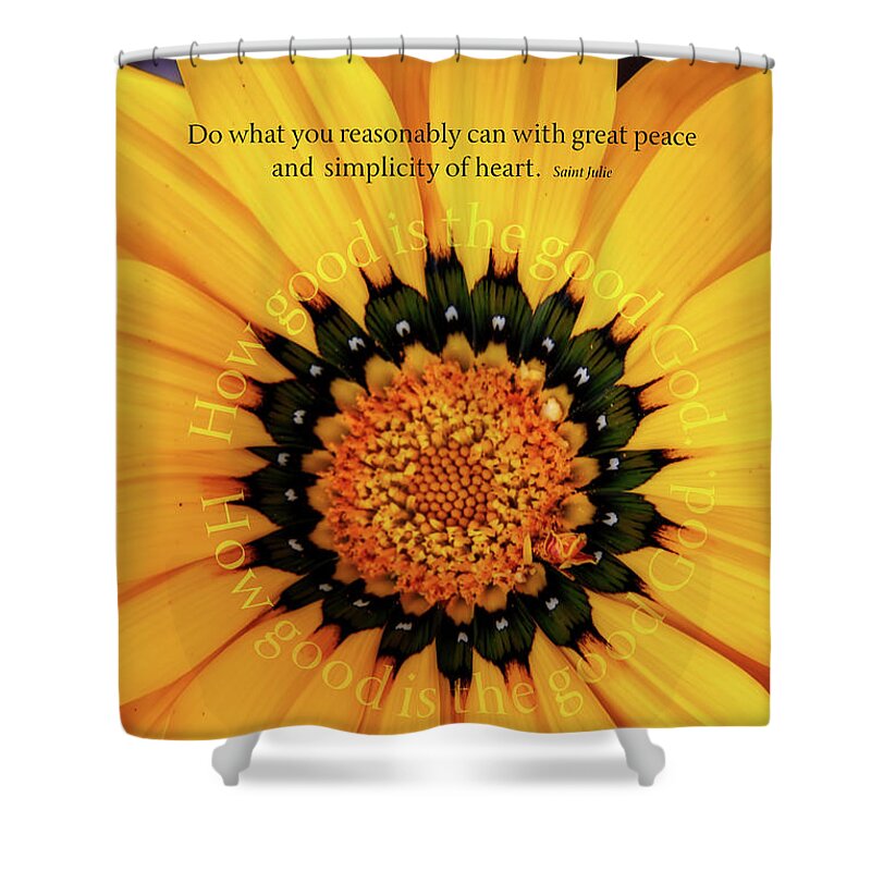 Photography Shower Curtain featuring the digital art Peace and Simplicity Vertical by Terry Davis