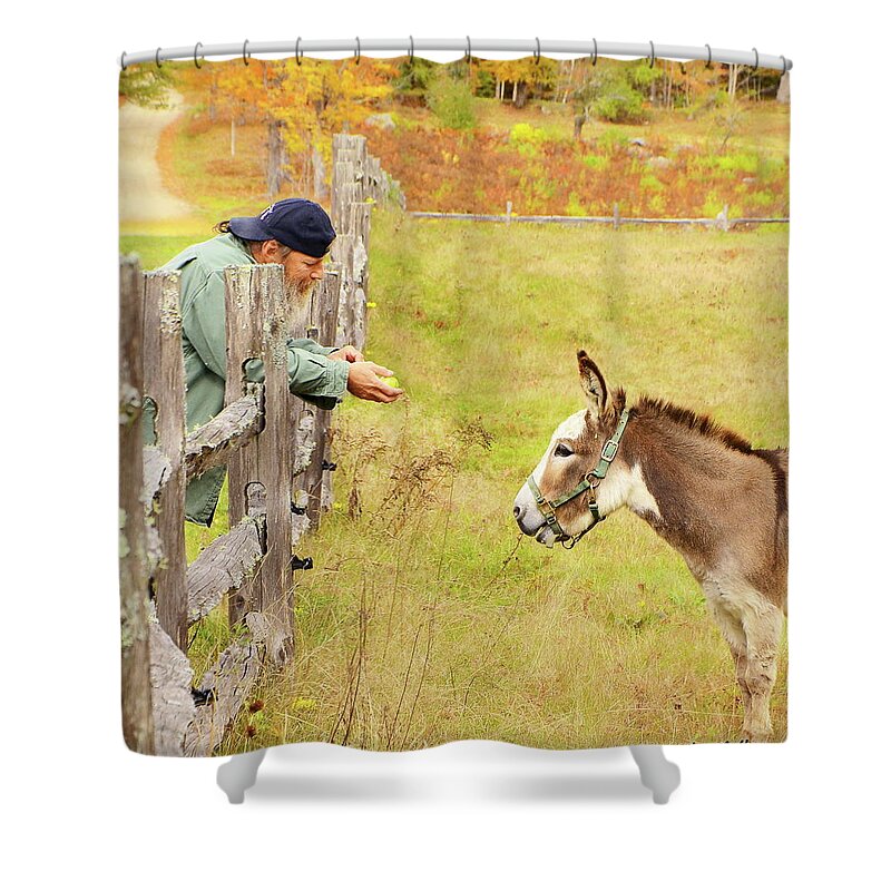 Animal Shower Curtain featuring the photograph Peace Maker by Harry Moulton