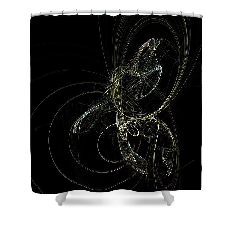 Abstract Digital Painting Shower Curtain featuring the digital art Peace on Earth by David Lane