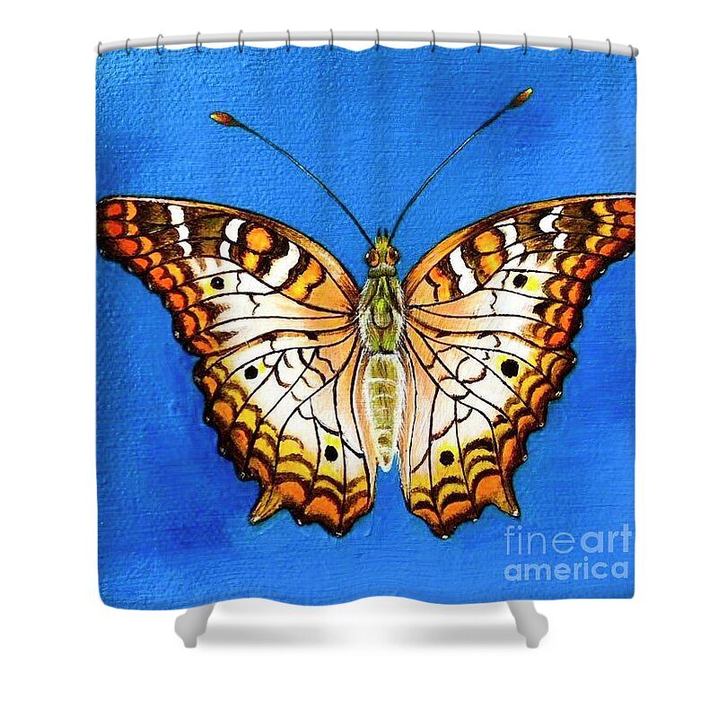 Painting Shower Curtain featuring the painting Peace by Sudakshina Bhattacharya