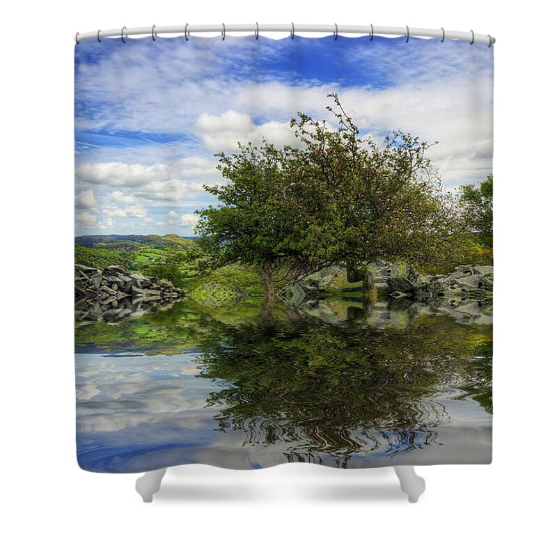 Reflection Shower Curtain featuring the photograph Peaceful Reflection Of Life by Ian Mitchell