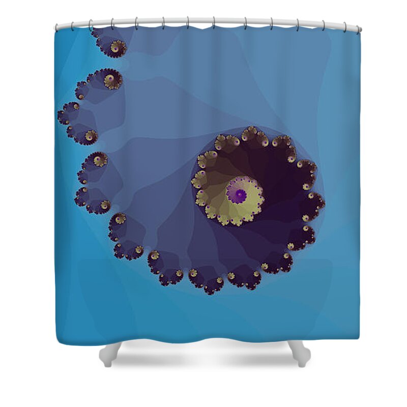 Abstract Shower Curtain featuring the painting Peacock Abstract by Corey Ford