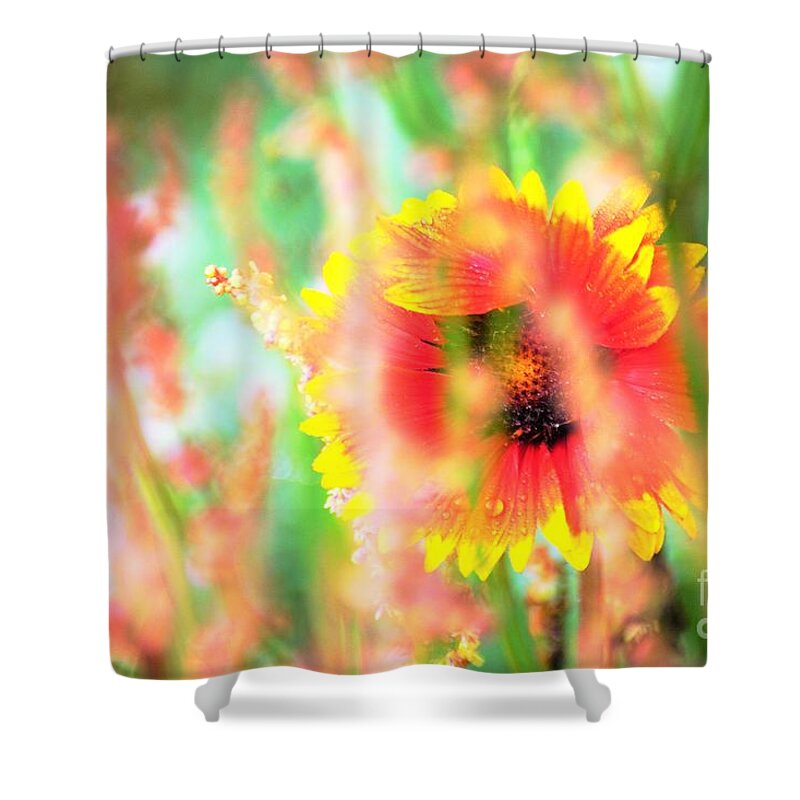 Flowers Shower Curtain featuring the photograph Peeking thru by Merle Grenz