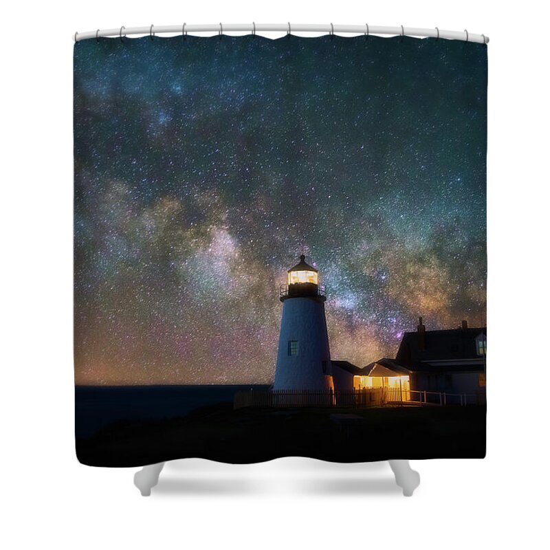Milky Way Shower Curtain featuring the photograph Pemaquid Mysteries by Darren White