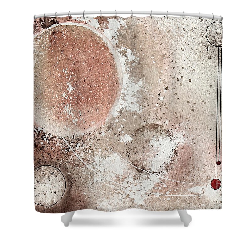 An Abstract Painting Shower Curtain featuring the painting Pendulum by Monte Toon