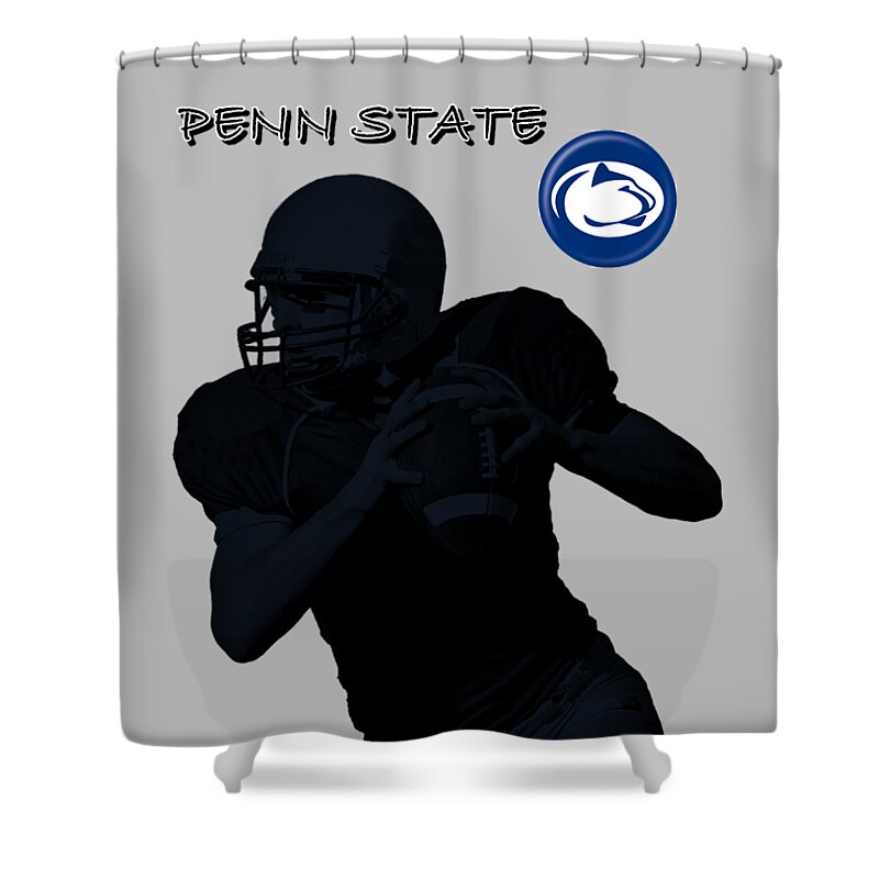 Football Shower Curtain featuring the digital art Penn State Football by David Dehner