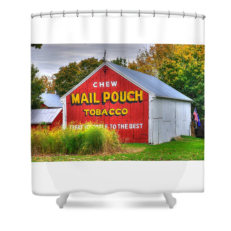 Mail Pouch Chewing Tobacco Barn Shower Curtain featuring the photograph Pennsylvania Country Roads - Mail Pouch No. 1 - Brickerville, Lancaster County by Michael Mazaika
