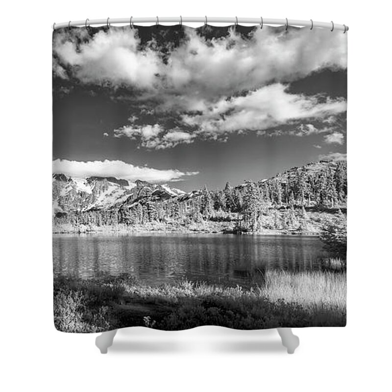 Mount Baker Shower Curtain featuring the photograph Perfect Lake at Mount Baker by Jon Glaser