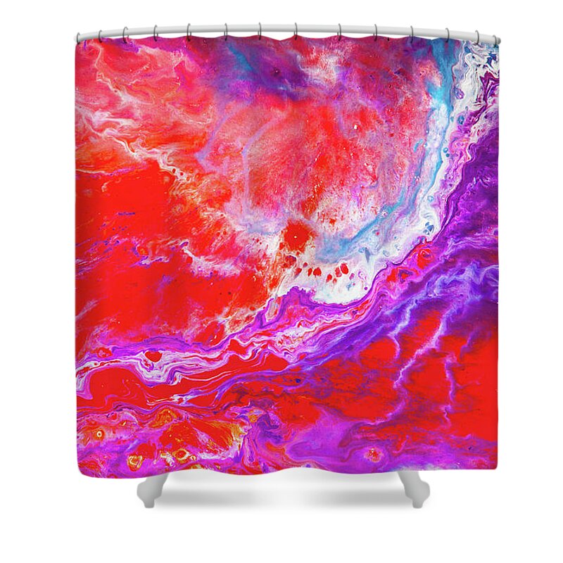 Love Painting Shower Curtain featuring the painting Perfect Love Storm - Colorful Abstract Painting by Modern Abstract