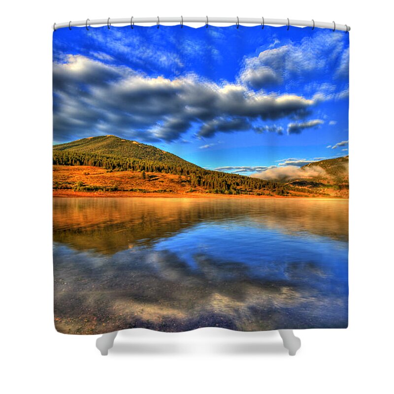 Lake Shower Curtain featuring the photograph Perfection by Scott Mahon